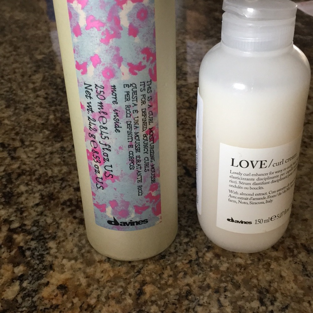 Brand new Davines curl mouse and cream